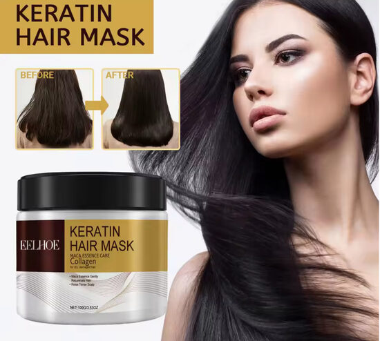 Uniwersalna maska do włosów z kolagenem – 100% lśniące włosy + Odżywcze serum do włosów GRATIS