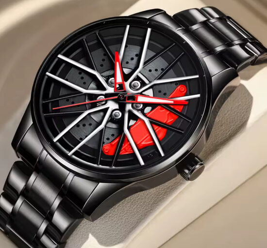 Uniwersalny zegar w stylu felgi samochodowej