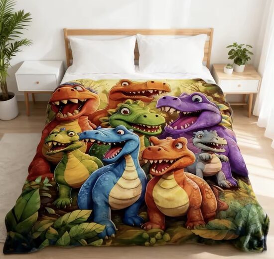 Uniwersalna 3D Kołdra do Sypialni „Dinozaury“
